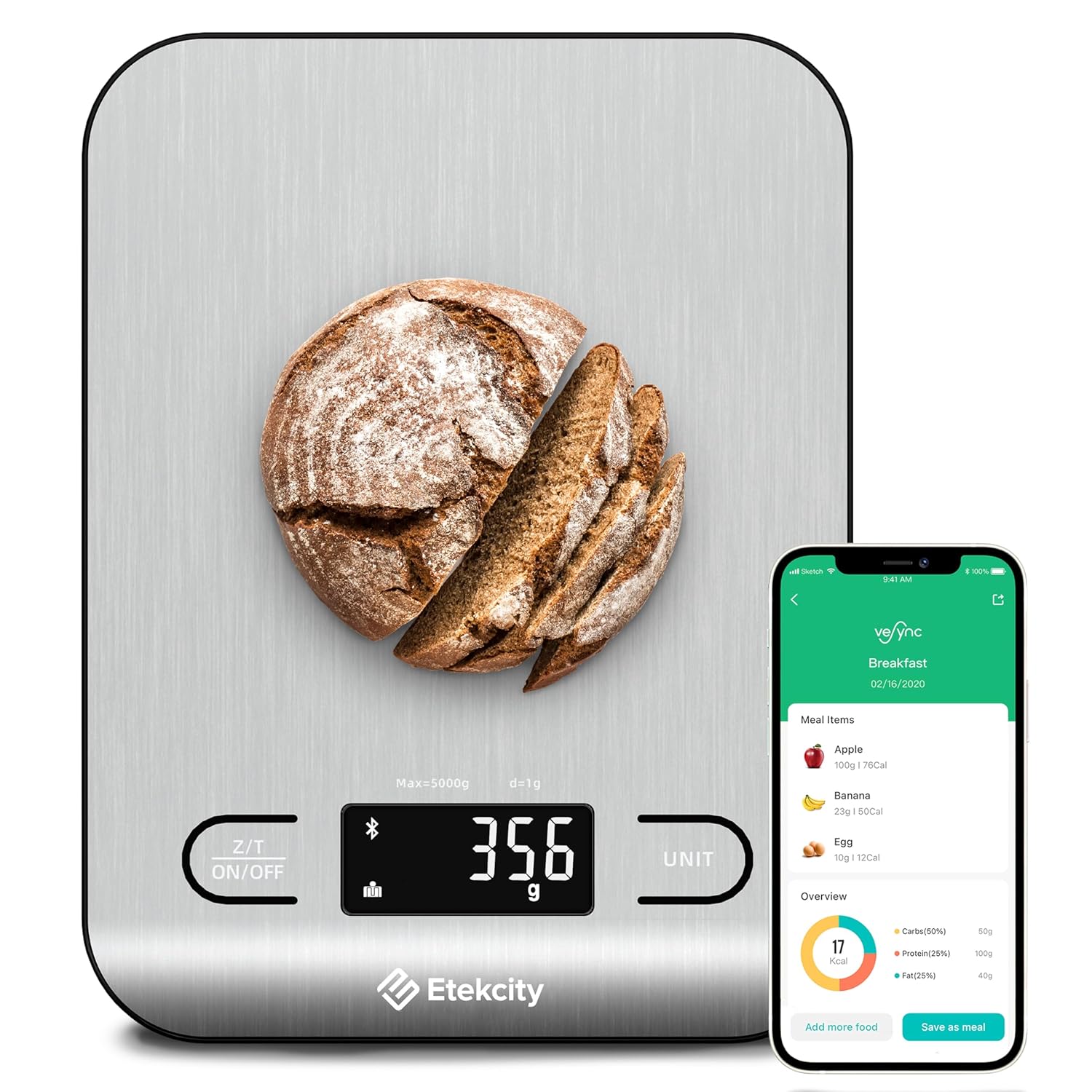 Meal Prep For Weight Loss - Food Nutrition Kitchen Scale, Digital Grams