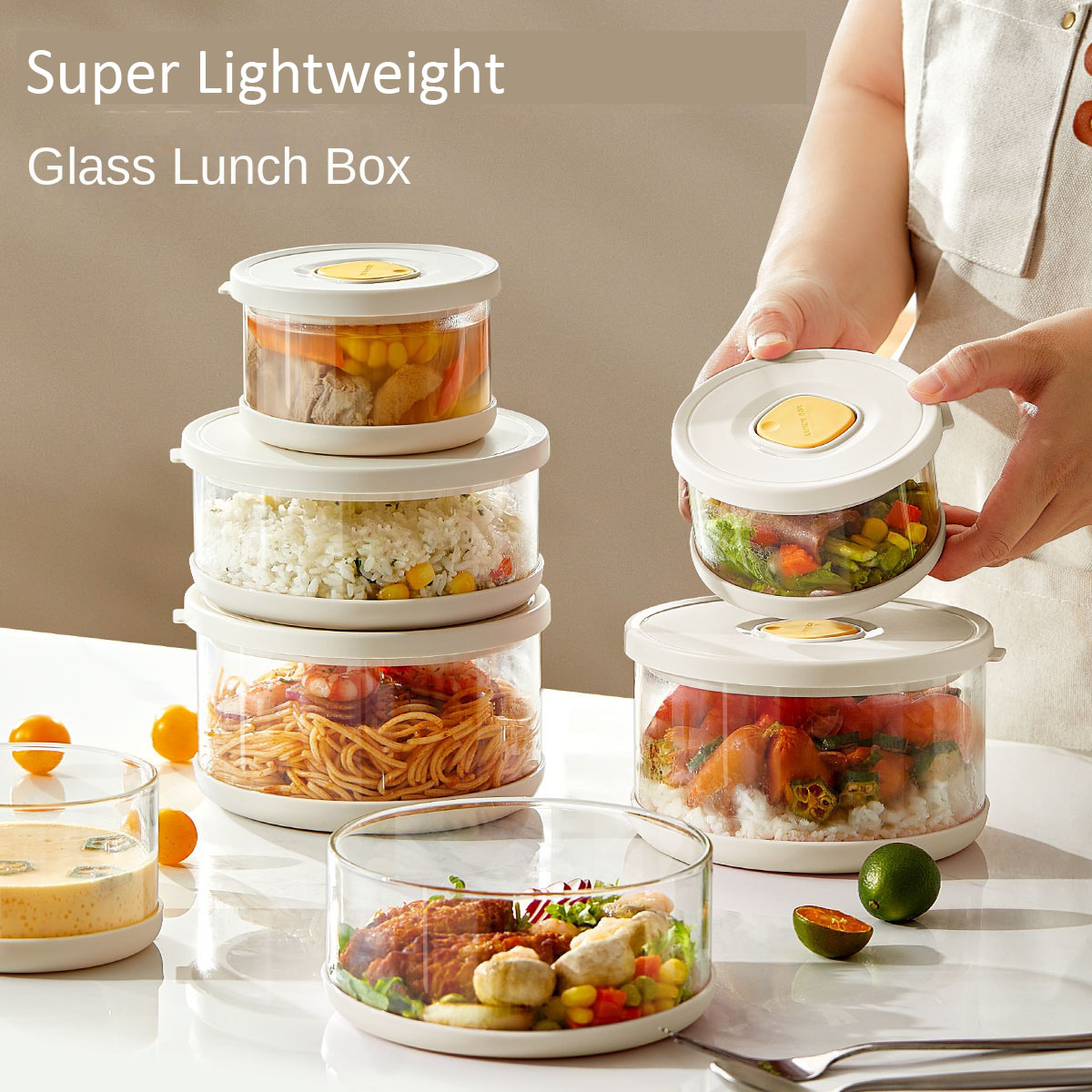 Glass Food Storage Container A - Meal Prep Frozen Food avaliação e preço