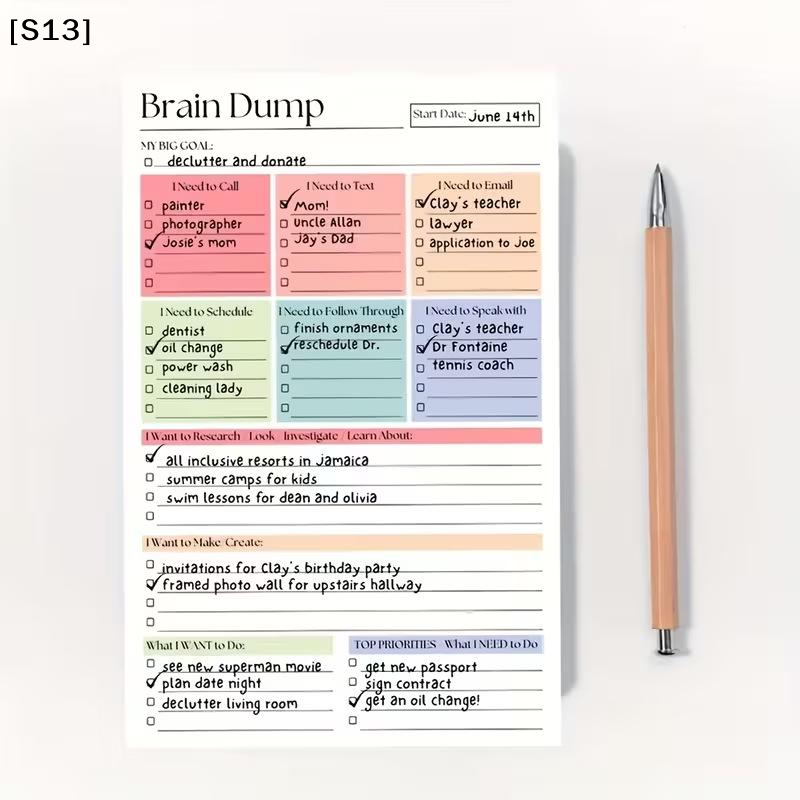 50/150 Sheets Minimalist Journ - Meal Plan Notepad avaliação e preço