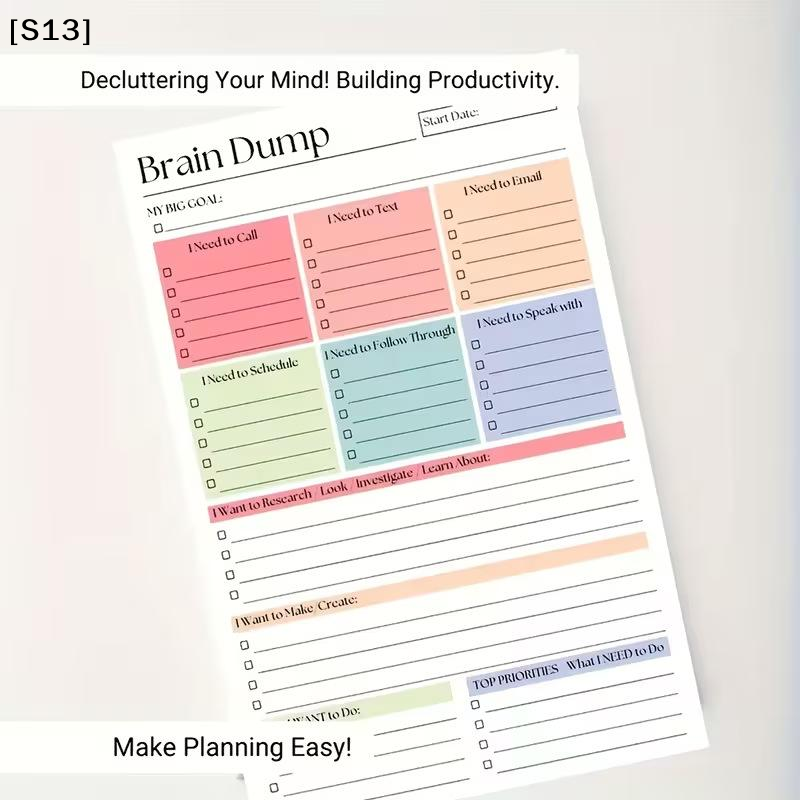 50/150 Sheets Minimalist Journ - Meal Plan Notepad avaliação e preço