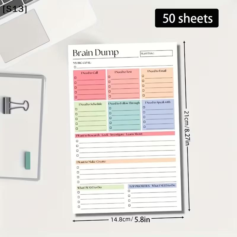 50/150 Sheets Minimalist Journ - Meal Plan Notepad avaliação e preço