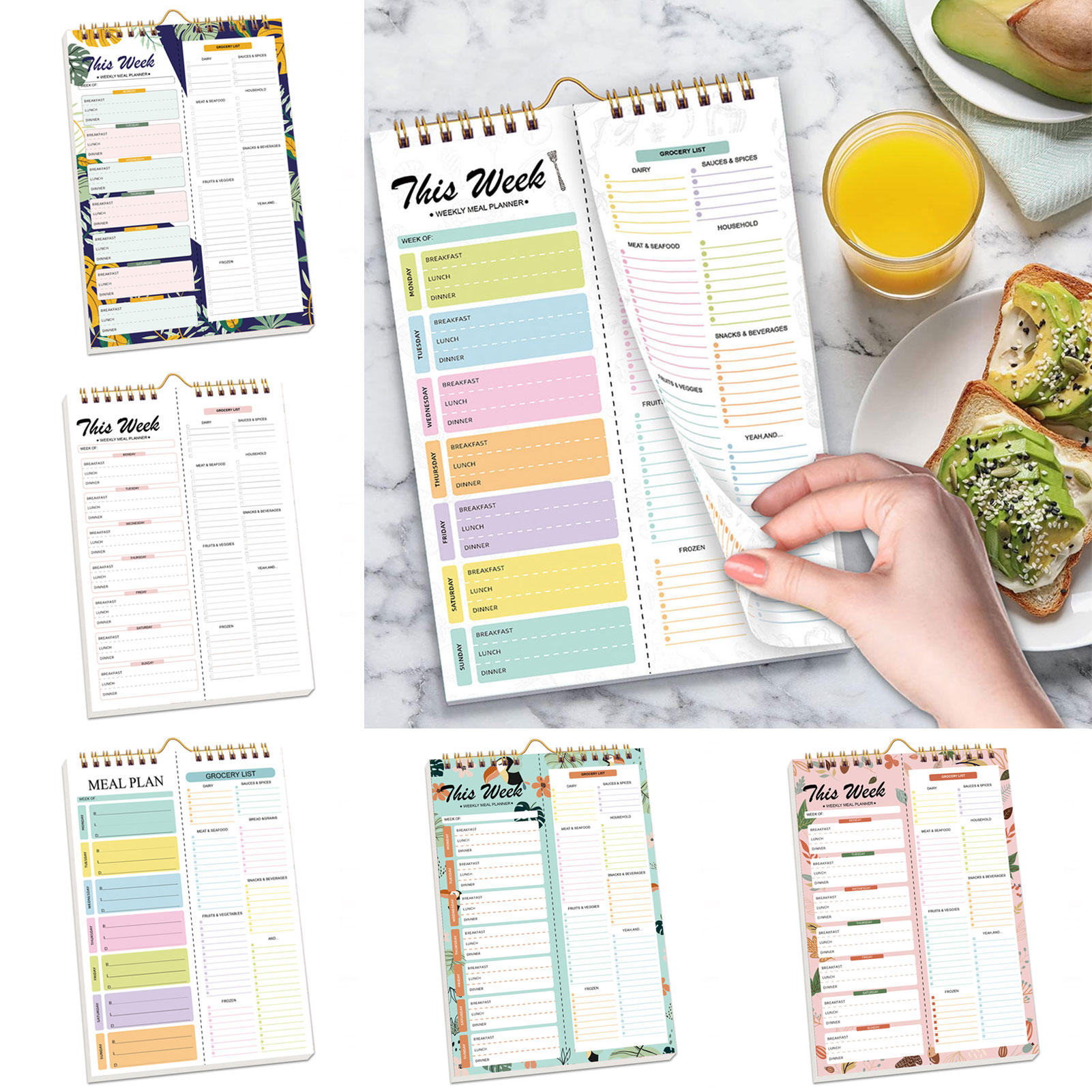 Breakfast Lunch Dinner Weekly  - Meal Plan Notepad avaliação e preço