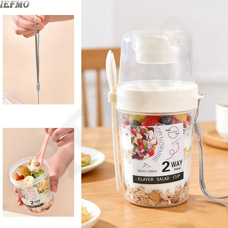On-the-Go Salad Bowl Set with  - Meal Prep Yogurt Bowl avaliação e preço