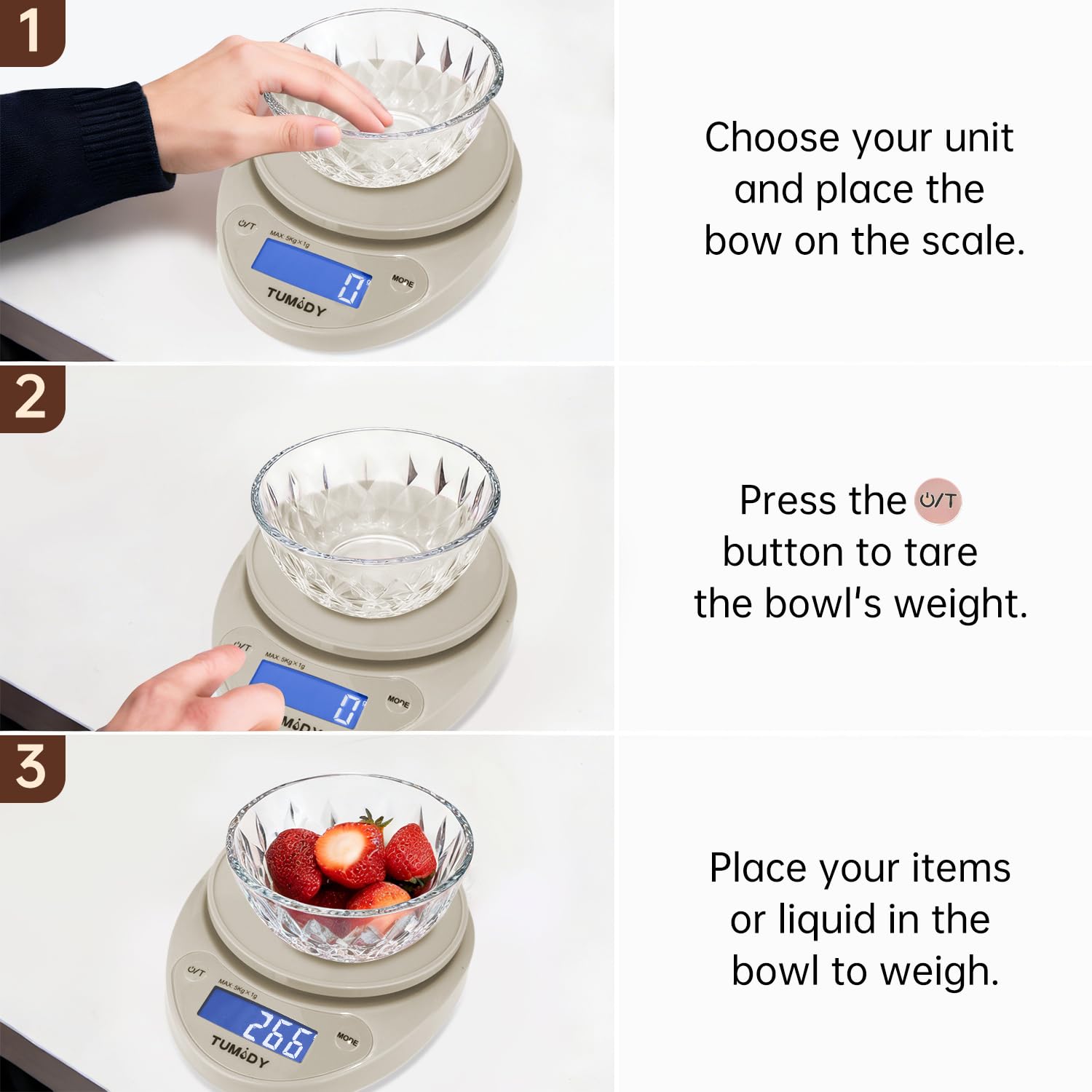 Small Digital Kitchen Scale Fo - Meal Prep For Weight Loss avaliação e preço