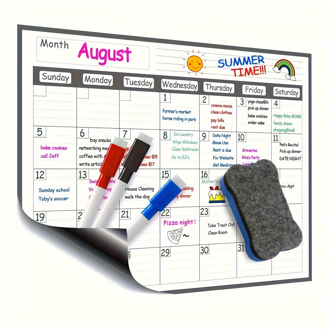 Magnetic refrigerator calendar - Meal Plan Notepad avaliação e preço