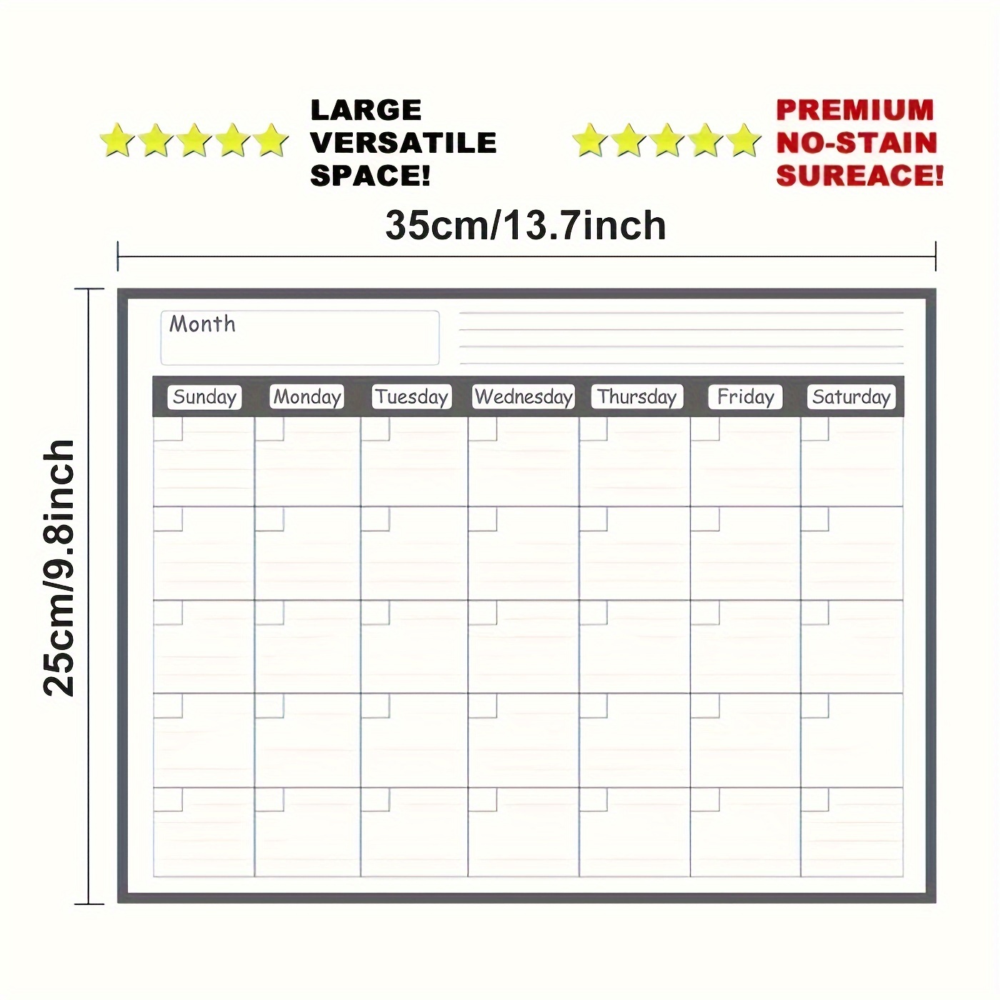 Magnetic refrigerator calendar - Meal Plan Notepad avaliação e preço