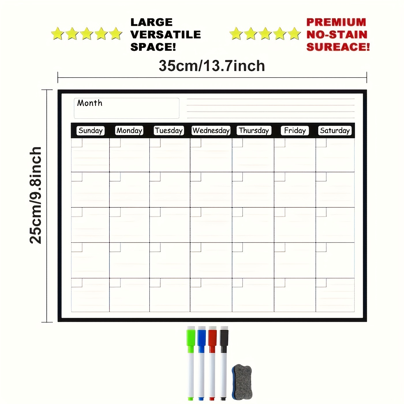 Magnetic refrigerator calendar - Meal Plan Notepad avaliação e preço