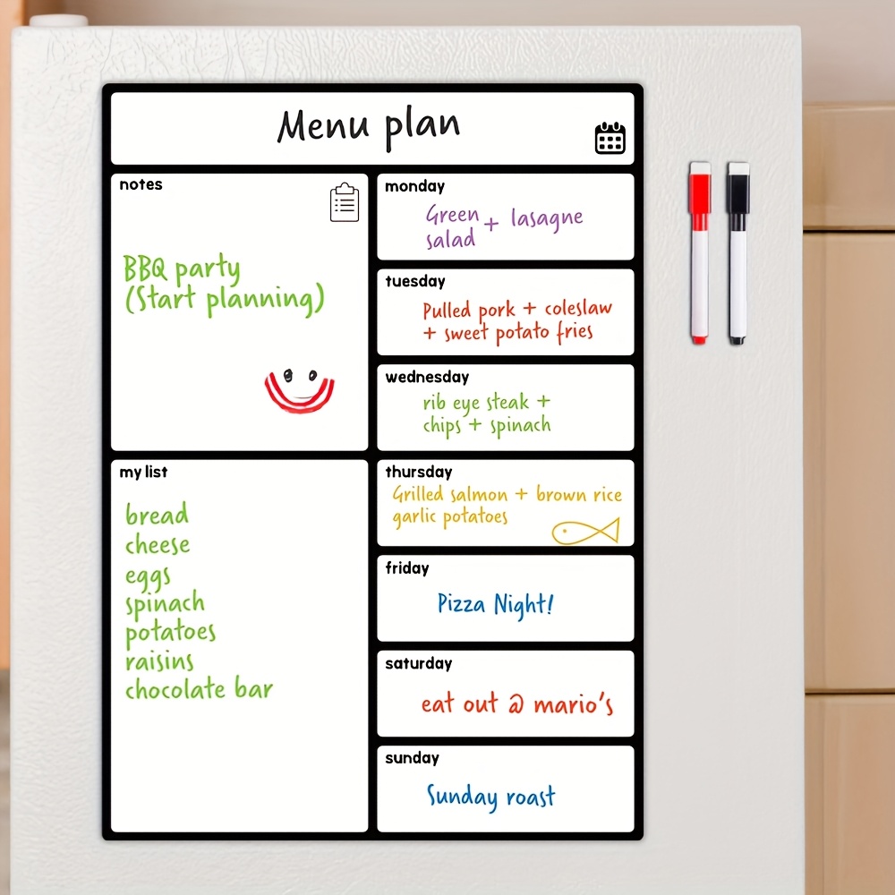 A3 Magnetic Whiteboard Fridge  - Meal Plan Notepad avaliação e preço