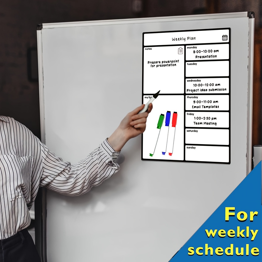 A3 Magnetic Whiteboard Fridge  - Meal Plan Notepad avaliação e preço