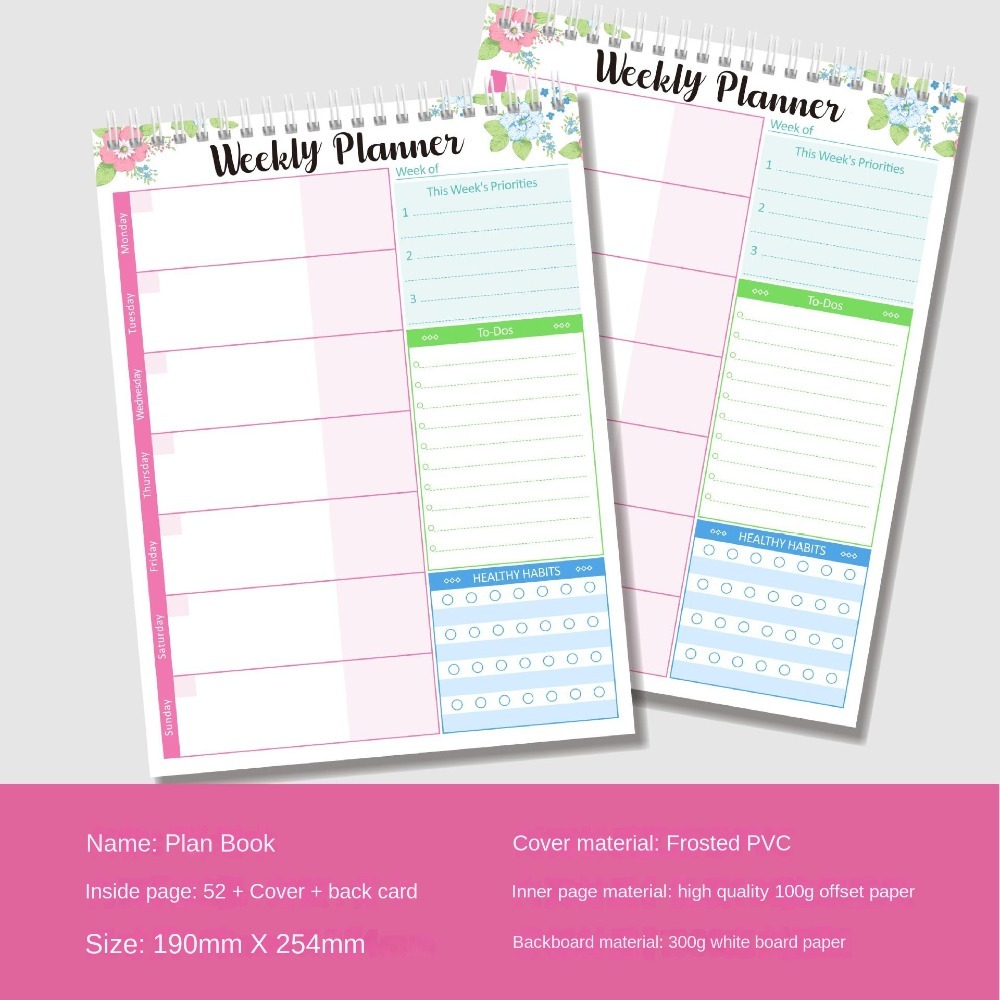 Wide To Do Planner Weekly Plan - Meal Plan Notepad avaliação e preço