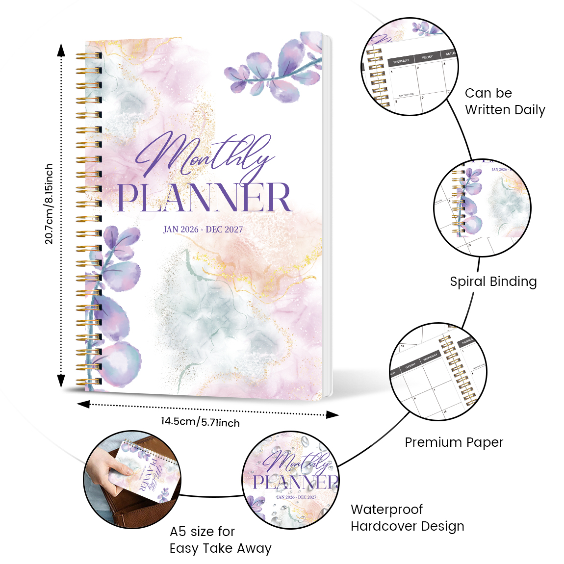 2026-2027 A5 Weekly & Monthly  - Meal Plan Notepad avaliação e preço