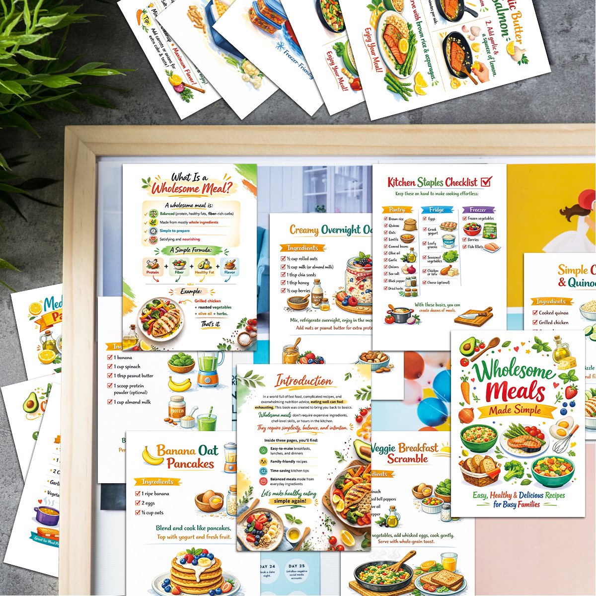 30pcs Wholesome Meals Recipe C - Meal Prep Healthy Recipes avaliação e preço