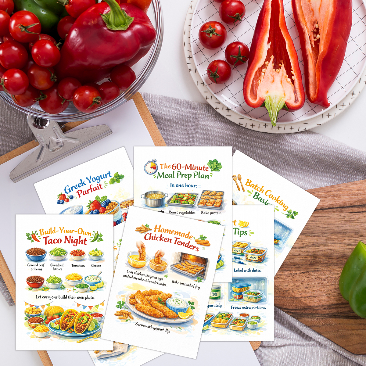 30pcs Wholesome Meals Recipe C - Meal Prep Healthy Recipes avaliação e preço