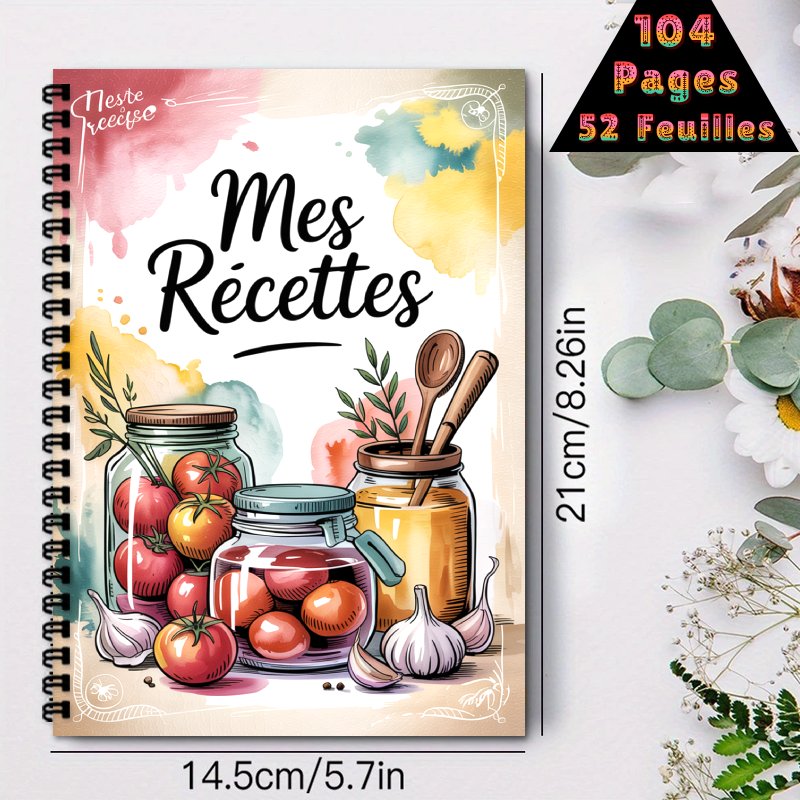 A5 French Special Recipe Book, - Meal Plan Notepad avaliação e preço