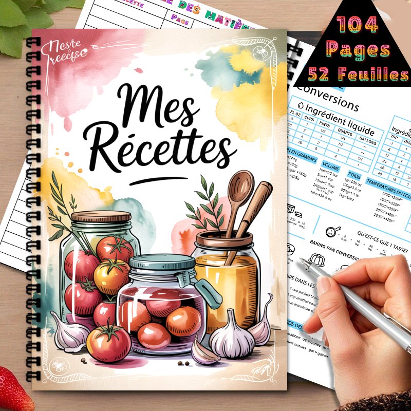 A5 French Special Recipe Book, - Meal Plan Notepad avaliação e preço