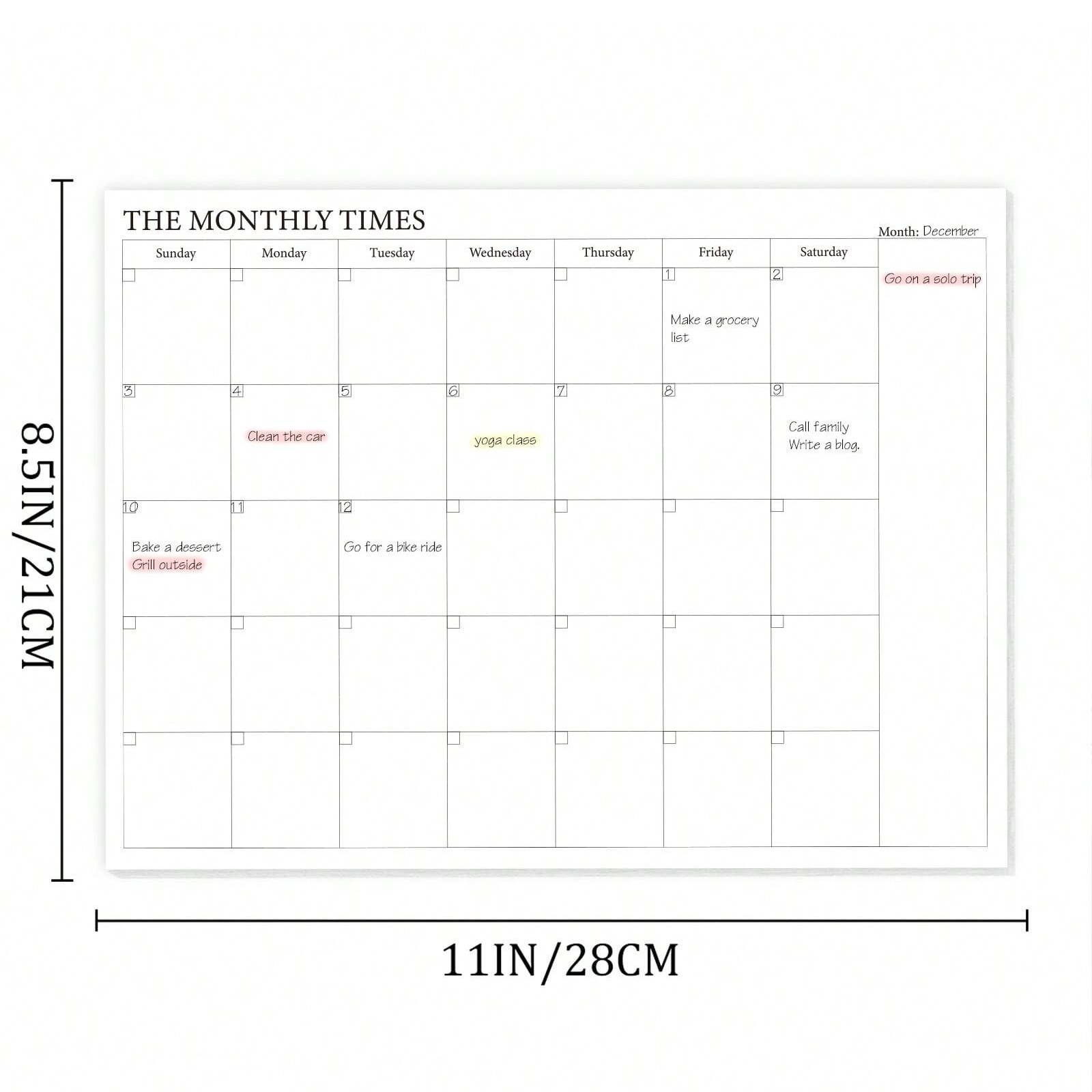 2 Pack Undated Monthly Planner - Meal Plan Notepad avaliação e preço