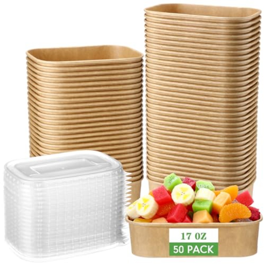 50 Pack Disposable Food Contai - Meal Prep Yogurt Bowl avaliação e preço