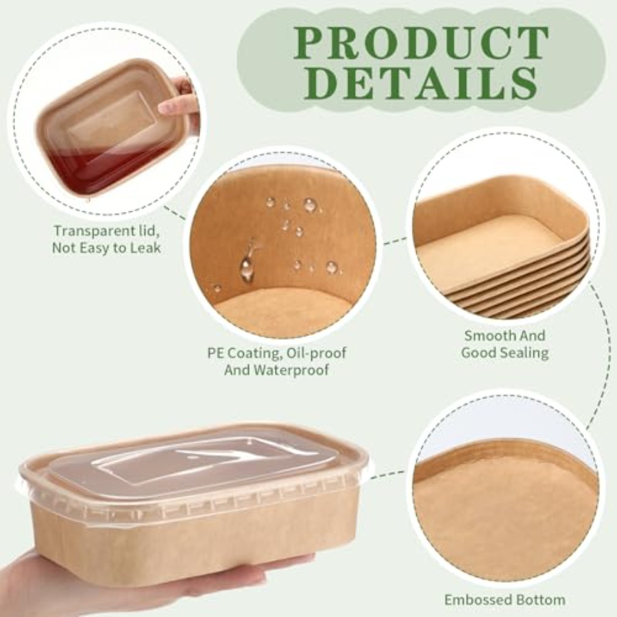 50 Pack Disposable Food Contai - Meal Prep Yogurt Bowl avaliação e preço