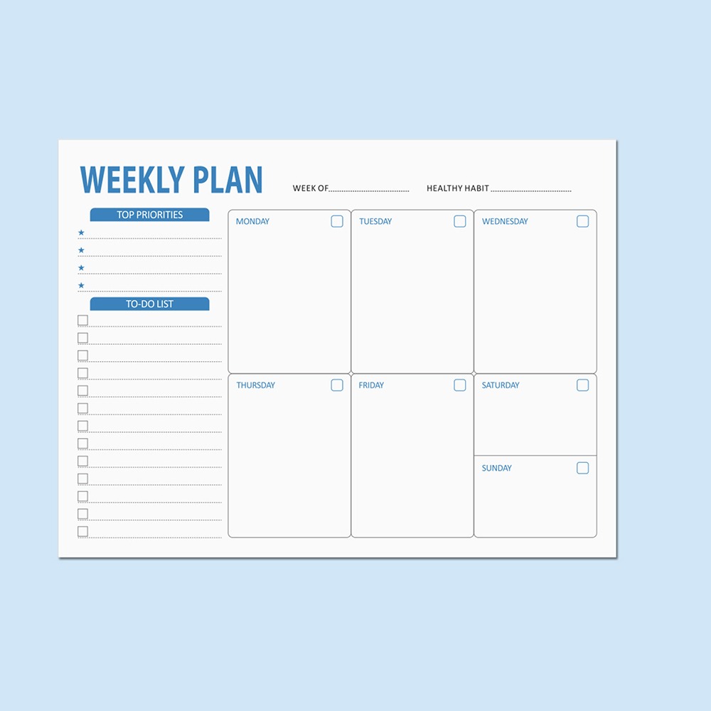 Wide To Do Planner Weekly Plan - Meal Plan Notepad avaliação e preço