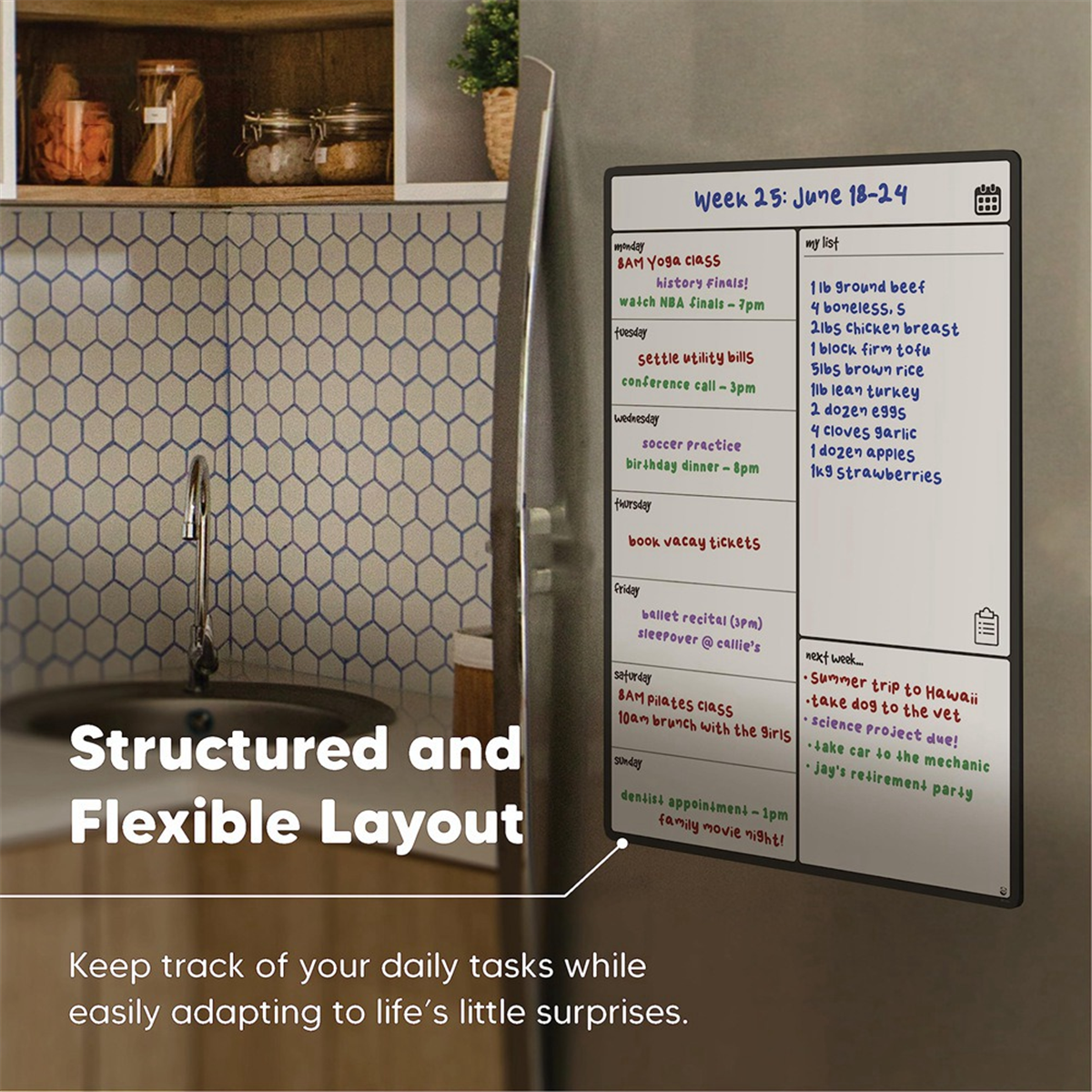 GIGI Magnetic Whiteboard Fridg - Meal Plan Notepad avaliação e preço