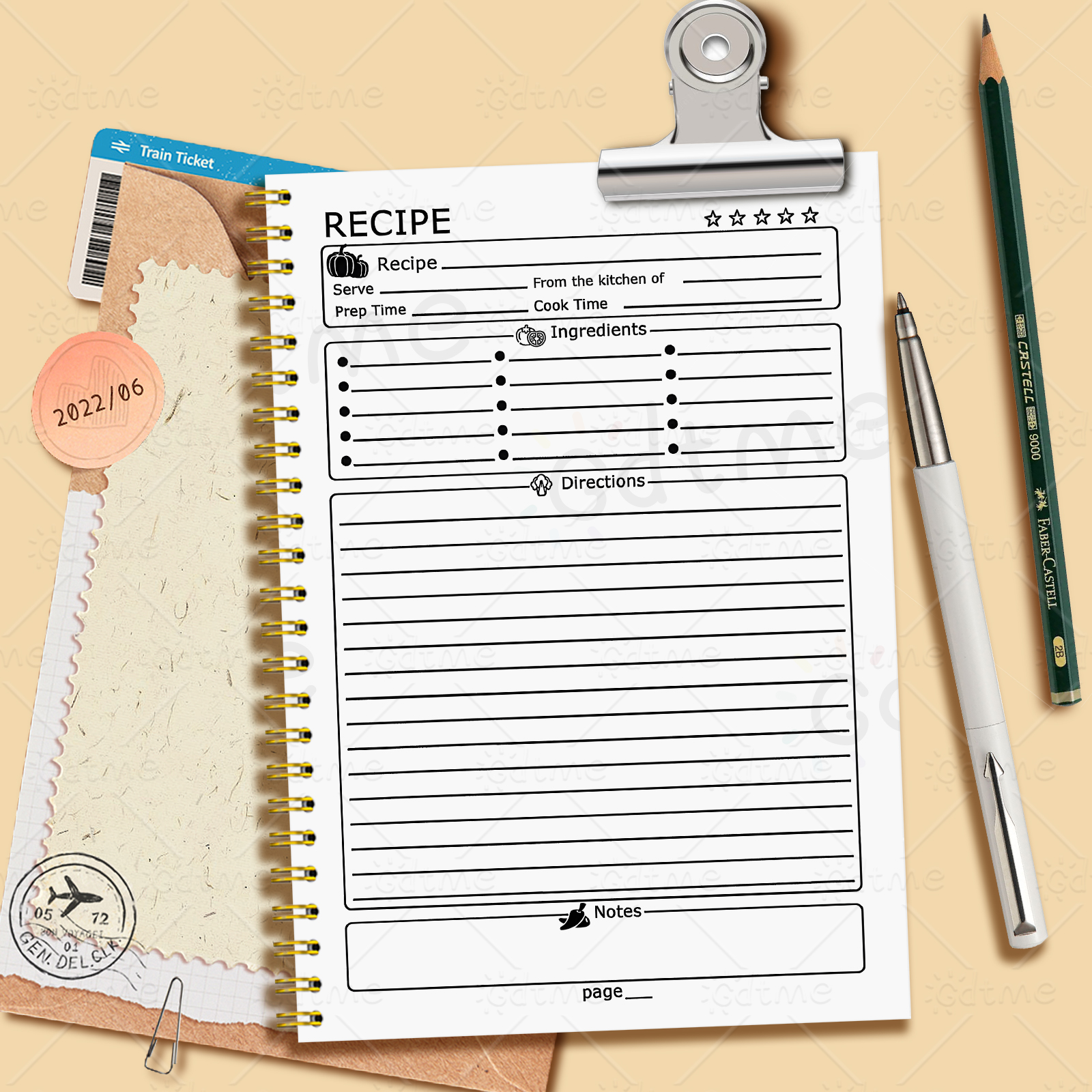 1 Recipe Notebook A kitchen pl - Meal Plan Notepad avaliação e preço