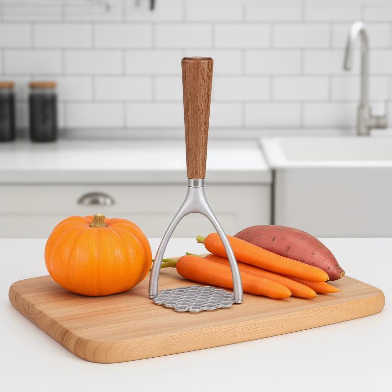 Potato Masher Manual with Wood - Meal Prep Potatoes avaliação e preço