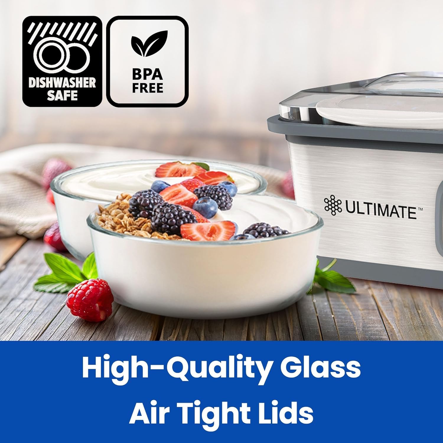 Yogurt Containers 2 Pack, 1-Qu - Meal Prep Yogurt Bowl avaliação e preço