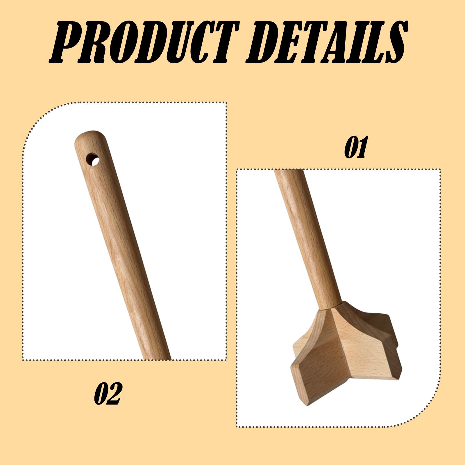 Premium Wood Potato Masher Eas - Meal Prep Potatoes avaliação e preço