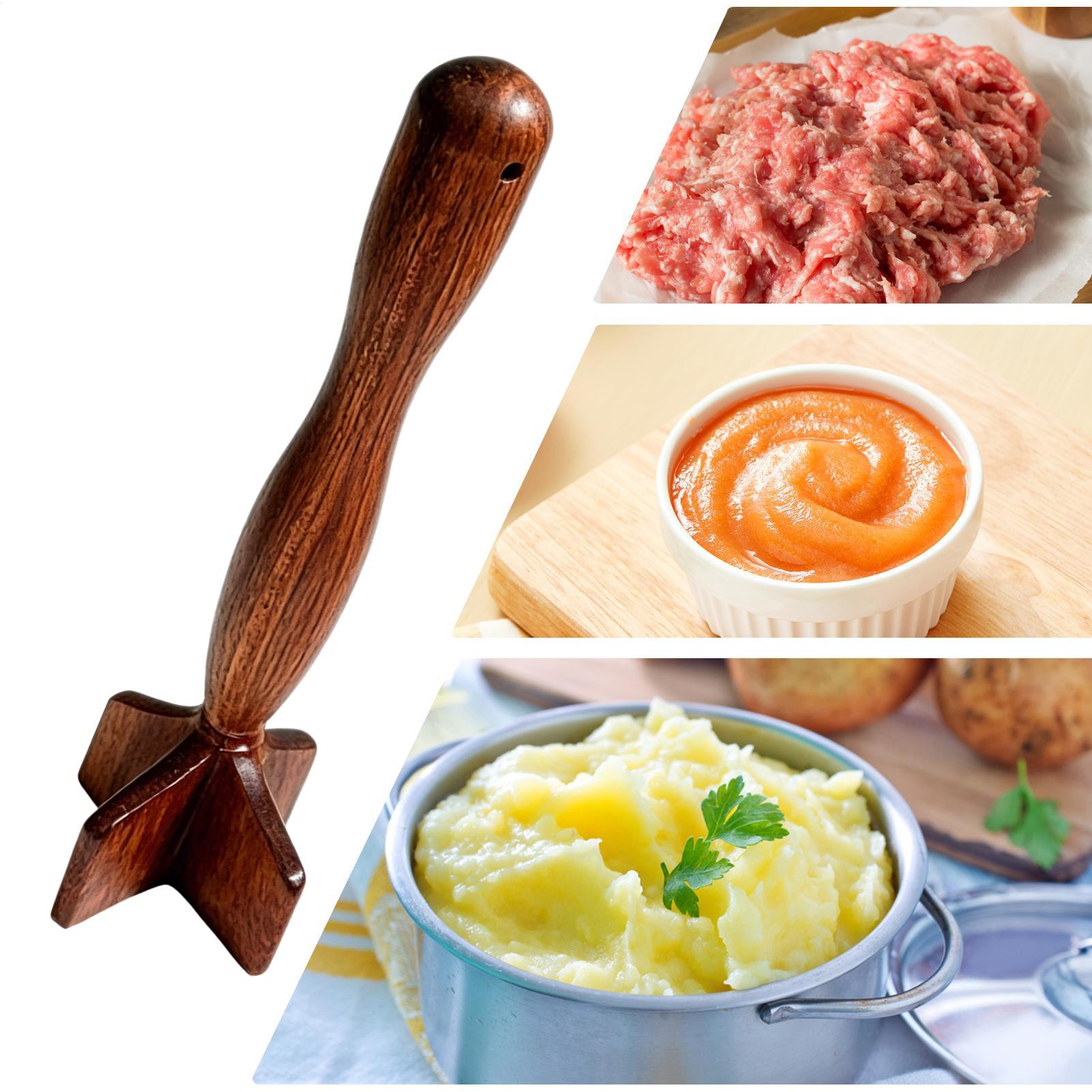 Wooden Meat Masher Wooden Meat - Meal Prep Potatoes avaliação e preço