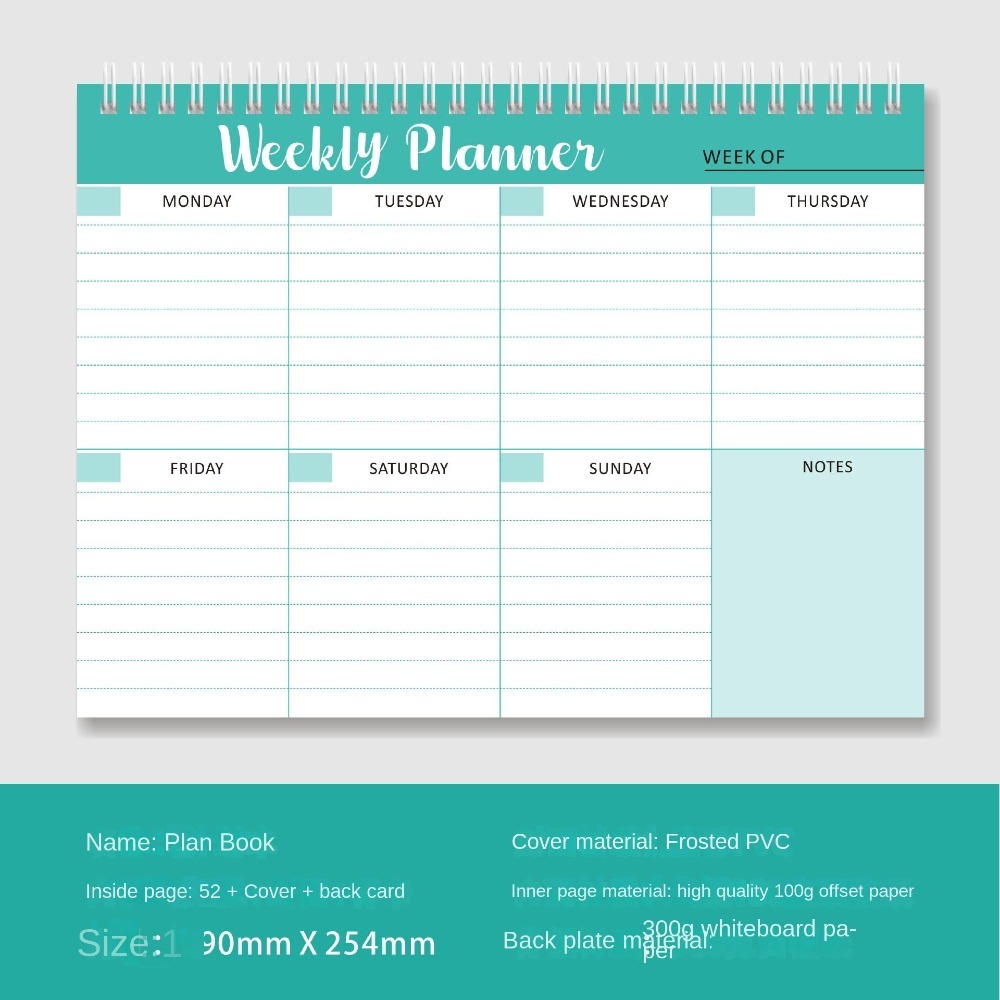 Wide To Do Planner Weekly Plan - Meal Plan Notepad avaliação e preço