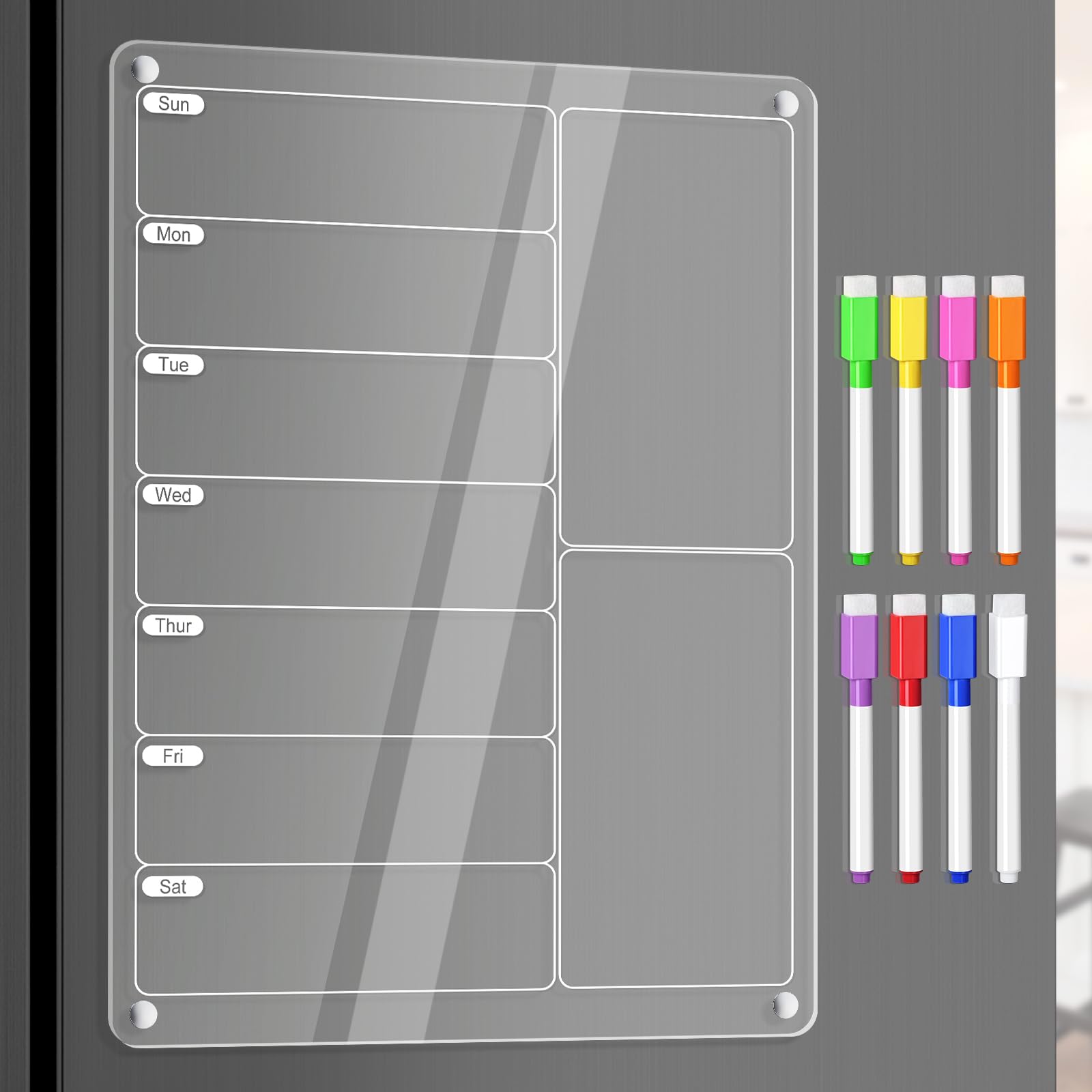 Acrylic Meal Planner Magnetic  - Meal Plan Notepad avaliação e preço
