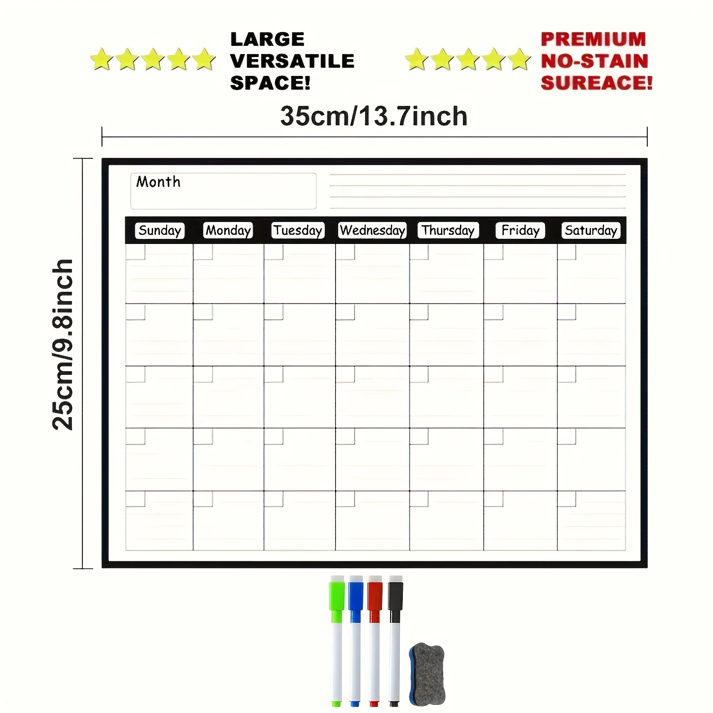 Magnetic refrigerator calendar - Meal Plan Notepad avaliação e preço